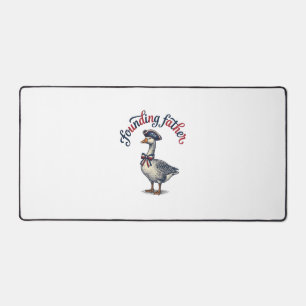 Founding Father Goose Vintage Patriotic Shirt Desi Desk Mat