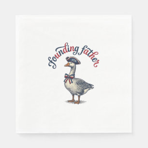 Founding Father Goose Vintage Patriotic Shirt Desi Napkin