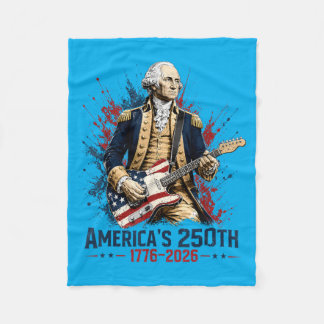 Founding Father Guitar 250th Anniversary 250 Years Fleece Blanket