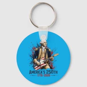 Founding Father Guitar 250th Anniversary 250 Years Key Ring