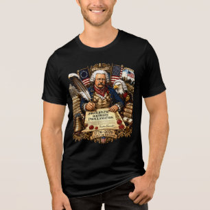 Founding Father Signing Declaration 250 Years Tri-Blend Shirt