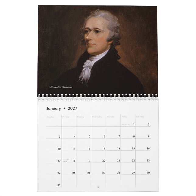 Founding Fathers 2013 Calendar (Jan 2027)