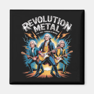 Founding Fathers Revolution 1776 2026 Rock Band Magnet