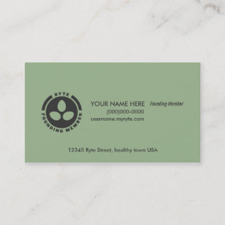 Founding Member Business Card