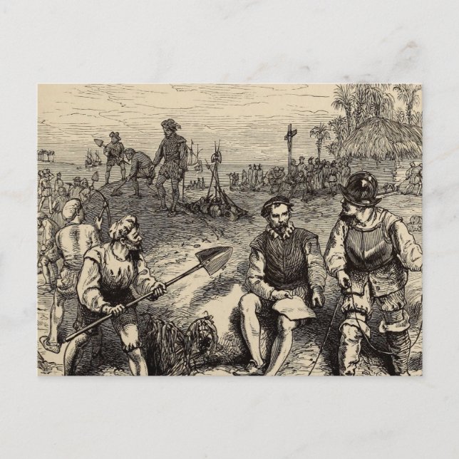 Founding of St. Augustine, Florida 1565 Postcard (Front)