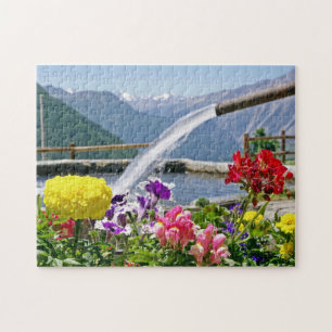 Fountain and flowers Puzzle