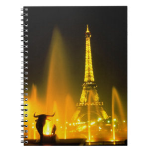Fountain at the world famous Eiffel Tower Paris Notebook