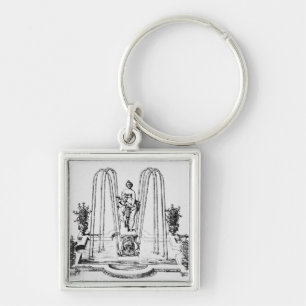 Fountain design from 'The Gardens of Wilton', c.16 Key Ring
