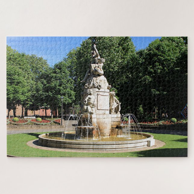 Fountain in Leon, El Camino Jigsaw Puzzle (Horizontal)