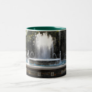Fountain in Marbella in Spain. Two-Tone Coffee Mug
