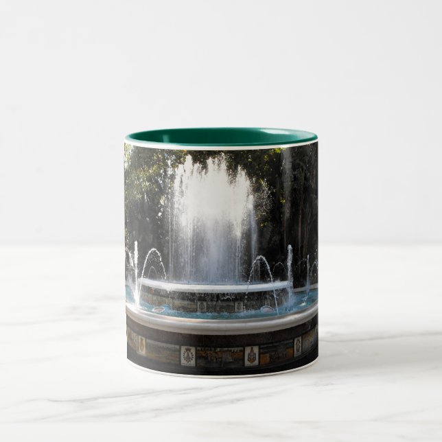 Fountain in Marbella in Spain. Two-Tone Coffee Mug (Center)