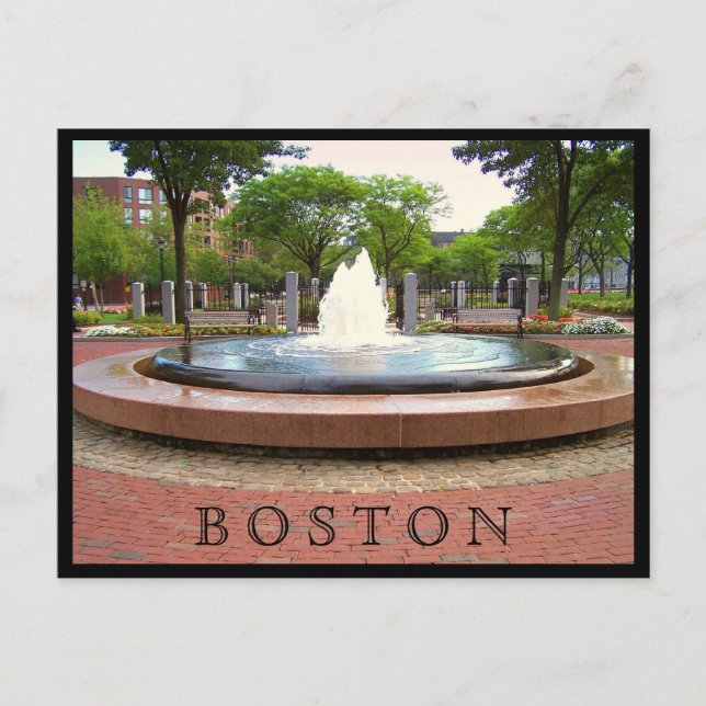 Fountain in the North End Postcard (Front)