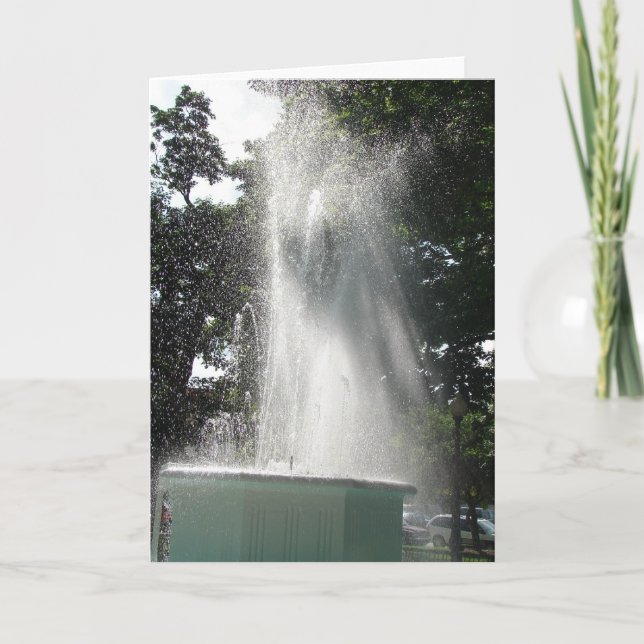 Fountain in Washington, Iowa Card (Front)