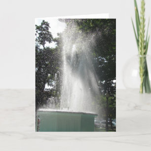 Fountain in Washington, Iowa Card