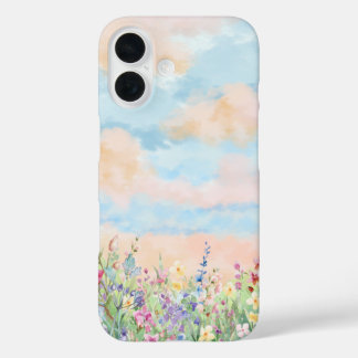 Fountain minimalist floral design iPhone 16 case