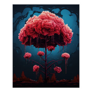 Fountain of Love Roses Poster