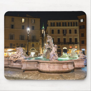 Fountain of Neptune in the Piazza Navona - Rome Mouse Pad