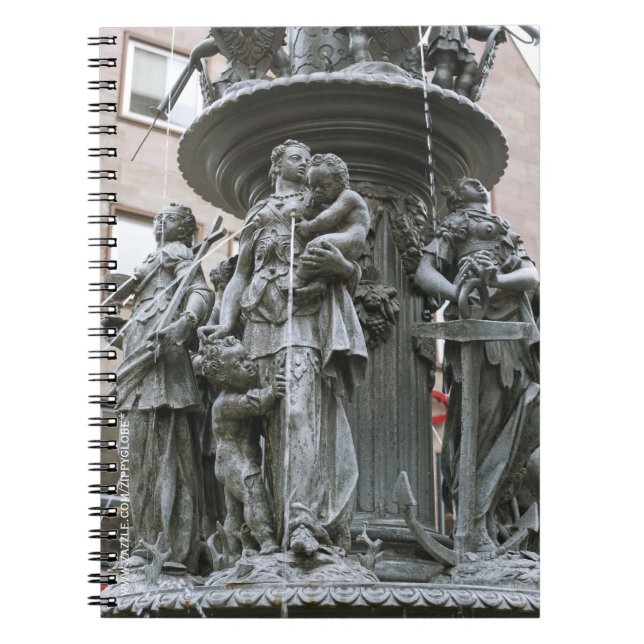 Fountain of the Virtues in Nuremberg Notebook (Front)
