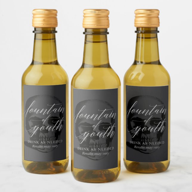Fountain of Youth RIP 20s Mini Wine Label (Bottles)