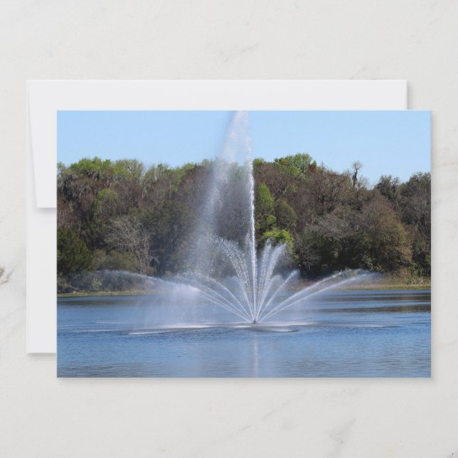 Fountain on a Lake Card (Front)