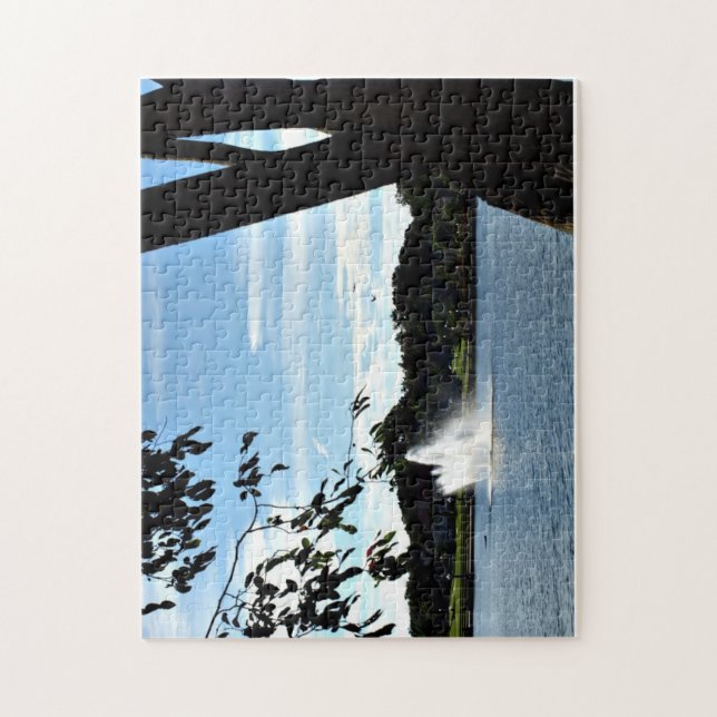 Fountain on the Lake Jigsaw Puzzle (Vertical)