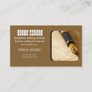 fountain pen2 freelance writer business card