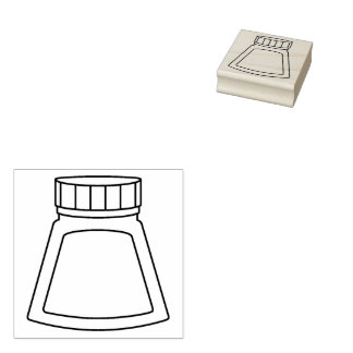 Fountain Pen Ink Swatch Rubber Stamp