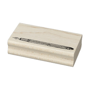 Fountain Pen Wooden Mounted Rubber Stamp