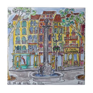 Fountain Place de L'Hotel de Ville Ceramic Tile