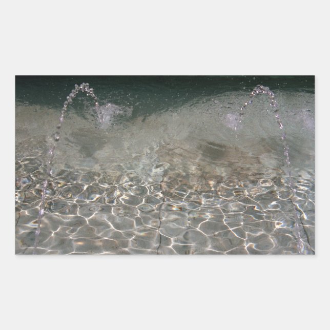 Fountain Spray Rectangular Sticker (Front)