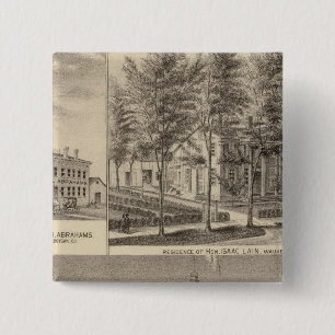 Fountain Spring House & Lain residence 15 Cm Square Badge