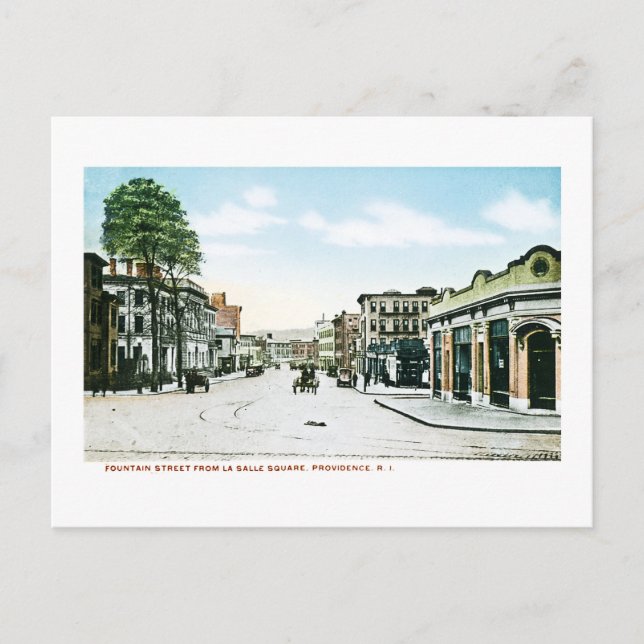 Fountain Street, Providence, Rhode Island Postcard (Front)