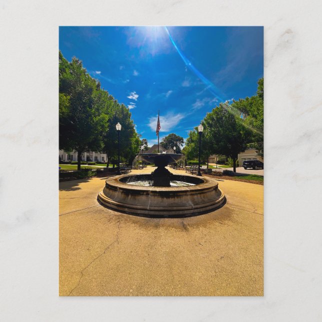 Fountain Sunny Day View Postcard (Front)