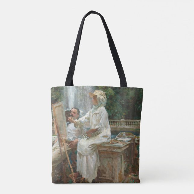 Fountain Villa Torlonia Frascati, Italy by Sargent Tote Bag (Back)