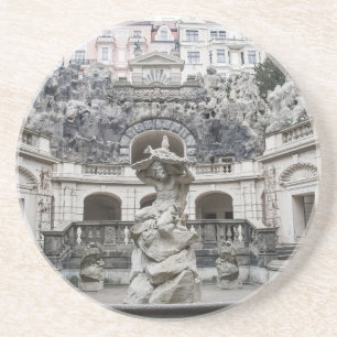 Fountain with Neptune statue in Prague Coaster