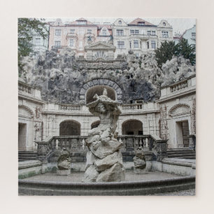 Fountain with Neptune statue in Prague Jigsaw Puzzle