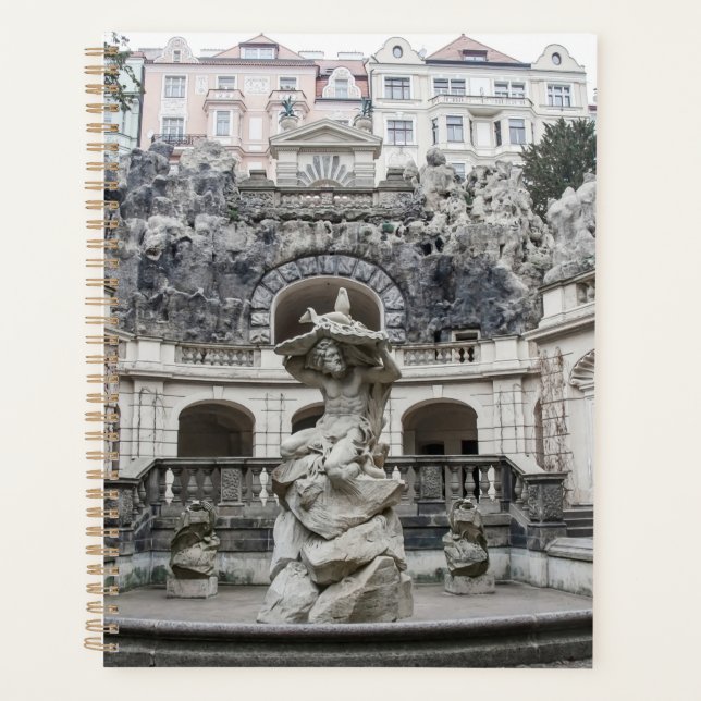 Fountain with Neptune statue in Prague Planner (Front)