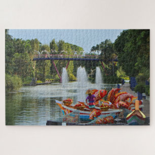 Fountains and dragonfly bridge, Singapore Jigsaw Puzzle