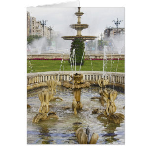 Fountains in front of the Palace of Parliament