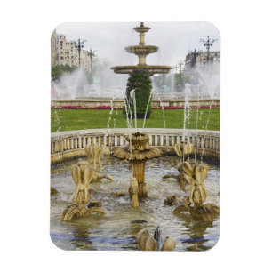 Fountains in front of the Palace of Parliament Magnet