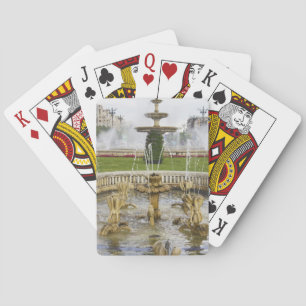Fountains in front of the Palace of Parliament Playing Cards