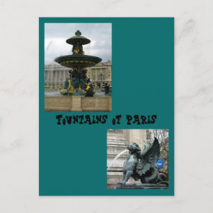 Fountains of Paris Postcard