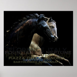 Fountian of Neptune-Sea Horses Poster