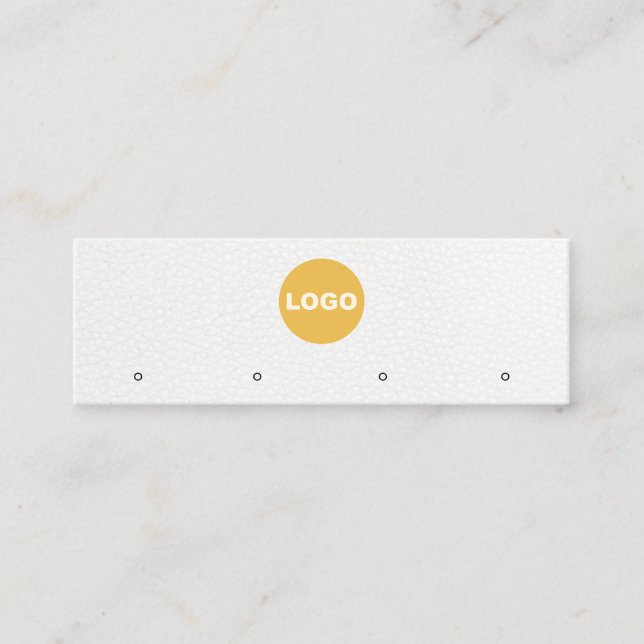 Four  4 Hole Stud Earring Logo Earring Holder  Mini Business Card (Front)