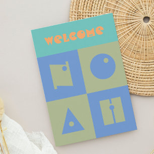 Four 4 letter baby boy newborn congratulation card