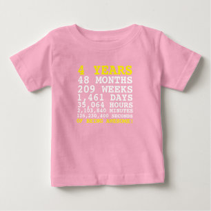 Four 4 Years of Being Awesome 4th Birthday T-Shirt