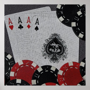 Four Aces Canvas Poster