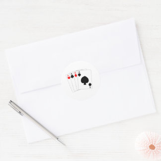 Four Aces Design Classic Round Sticker
