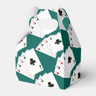 Four Aces Playing Cards Pattern Favour Box
