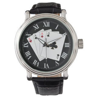 Four Aces Playing Cards Wrist Watch